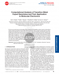 2004 - Computational Analysis of Transition Metal Doped Nanotubes and Their Application to Molecular Electronics